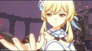 Lumine crushes a small Fatui (Genshin Impact) [Motion DL]
