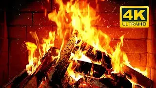 🔥 Cozy Fireplace 4K (12 HOURS). Fireplace with Crackling Fire Sounds. Fireplace Burning 4K