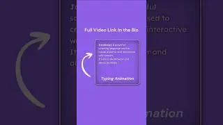 ChatGPT Typing Animation in 60 Seconds! 💻✨ 