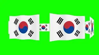 South Korea flag green screen - South Korean flag green screen background