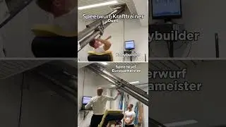 Speerwerfer gegen Pumper #gym #duell #speerwerfen #challenge