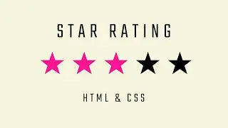 Star Rating Effect Using Only HTML CSS