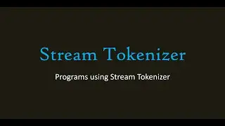 Stream Tokenizer | File Handling in Java | ISC Class 11