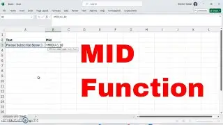 How to Use the MID Function in Microsoft Excel! Extract Text From String! 