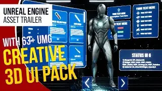 UE5 l Interactive and Customizable 3D UI Pack (Trailer)