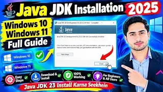How to Install Java JDK on Windows 10 & 11 (Full Guide) 2025 | Environment Variables Setup for Java