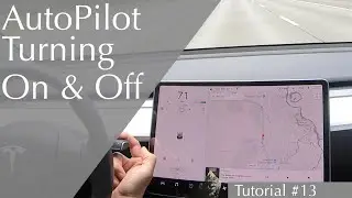 How to turn on and off autopilot | Tesla Model 3 Tutorial #13