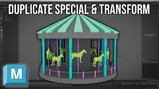 Maya - Distribute Objects with Duplicate Special & Duplicate with Transform