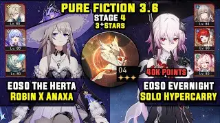 E0 The Herta Carry & E0 Evernight Carry W/ RMC (3 Stars) Pure Fiction 4 Honkai Star Rail 3.6