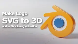 Blender Logo 3D model Tutorial | Convert 2D SVG to 3D Blend File