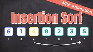 Insertion Sort Algorithm Explained in 1 Minutes | Visual Animation Tutorial
