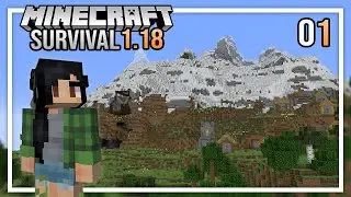 A Starter House GREAT for CAVES and CLIFFS - EP 1 - Minecraft 1.18 Survival Let's Play