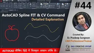 AutoCAD Spline Command | AutoCAD Tutorials 44 | Hindi/Urdu 