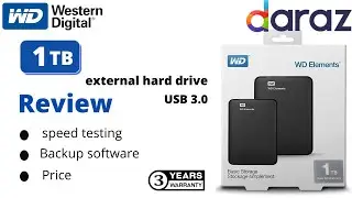 1TB WD Elements External portable Hard Drive Unboxing and Review | Daraz product review