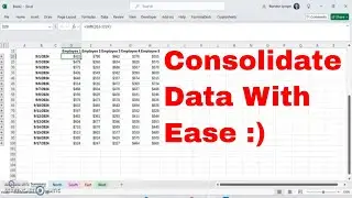 How to Summarize Data across tabs using the Consolidate Feature in Microsoft Excel! 