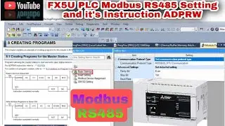 Setting of Modbus RS485 Serial port  in FX5U PLC.