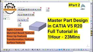 CATIA V5 Part Design Tutorial | Complete Part Modeling Guide in 1 Hour