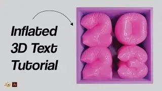 INFLATED 3D BALLOON TEXT BLENDER TUTORIAL