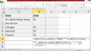 Excel Formulas and Functions : How to EXTRACT the Last word from the sentence?