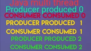 Producer and Consumer program-2  in java - like 0011223344