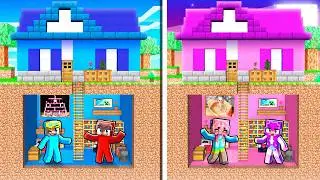 BOYS vs GIRLS: SECRET UNDERGROUND BASE Battle!