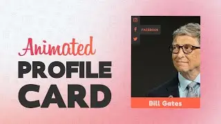 Profile Card Hover Effect using HTML & CSS