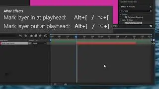 After Effects - Layer In and Out Points - Keyboard Shortcuts (Very Quick Tutorial)