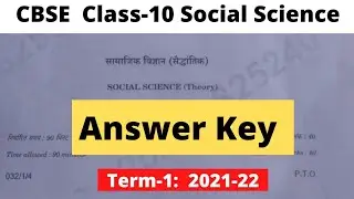 Class 10 Social Science Answer Key | Term 1 | 2021-22