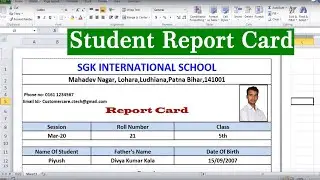 Create Student Report Card in Microsoft Excel Fully automatic