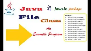 File Class in java.io Package (हिंदी में)