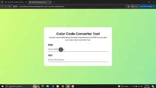 Color Code Converter Tool Using HTML, CSS and JavaScript with Source Code