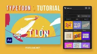 Typography text animation tutorial using TypeToon free plugin | With 20% OFF Code