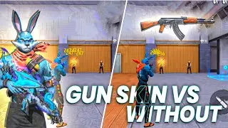 Gun Skin VS Without Skin 🔥 Free Fire Max