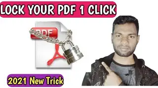 How To Lock PDF With Password In One Click 2021 | Pdf pe Password Kaise Lagaye 2021