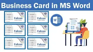 How To Make Bussiness Card in MS word 2016 Urdu Hindi | MS word 2016 tutorial