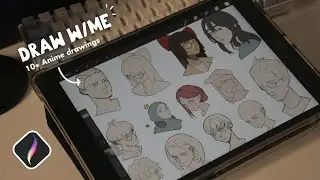 No talking just draw anime heads - Draw with me