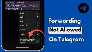 Solve✅: Copying And Forwarding is Not Allowed in This Channel / Telegram Forward Not Allowed Problem