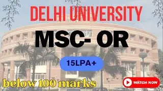 DU- MOR( Master of Operational Research), placements, fee, cutoff| Ask your doubts 
