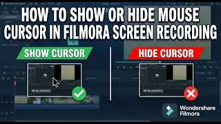 How to Show Or Hide Mouse Cursor When Recording Screen in WonderShare Filmora