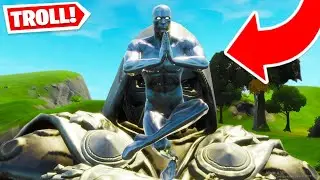 TROLLEI GERAL FINGINDO SER UMA ESTÁTUA NO FORTNITE! *ENGRAÇADO*