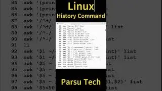 Linux History Command (Part-1) @parsutech #linuxsystem #linux #linux_tutorial #history  #parsutech