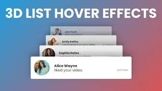 🔥 CSS 3D List Hover Effects | Pure HTML & CSS Tutorial