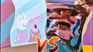 Magic Illusion Mirror Tent at Peppa Pig Theme Park Florida Vs Tent on Actual Peppa Pig Episode
