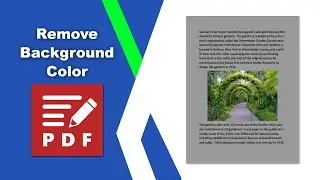 How to delete a pdf background color in PDF-XChange Editor