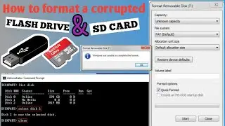 How to repair USB flash drive and sd card unsupported format