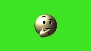 Thinking Emoji green Screen Video