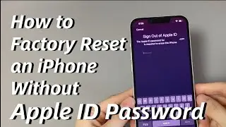 How to Factory Reset an iPhone Without Apple ID Password (That You Don't Know or Have)