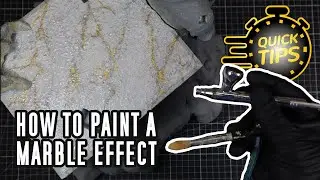 Hand Painting or Airbrushing a shiny MARBLE EFFECT