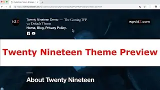 Twenty Nineteen WordPress Default Theme Preview