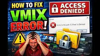how to fix vmix error-  Access to path (c) text Denied